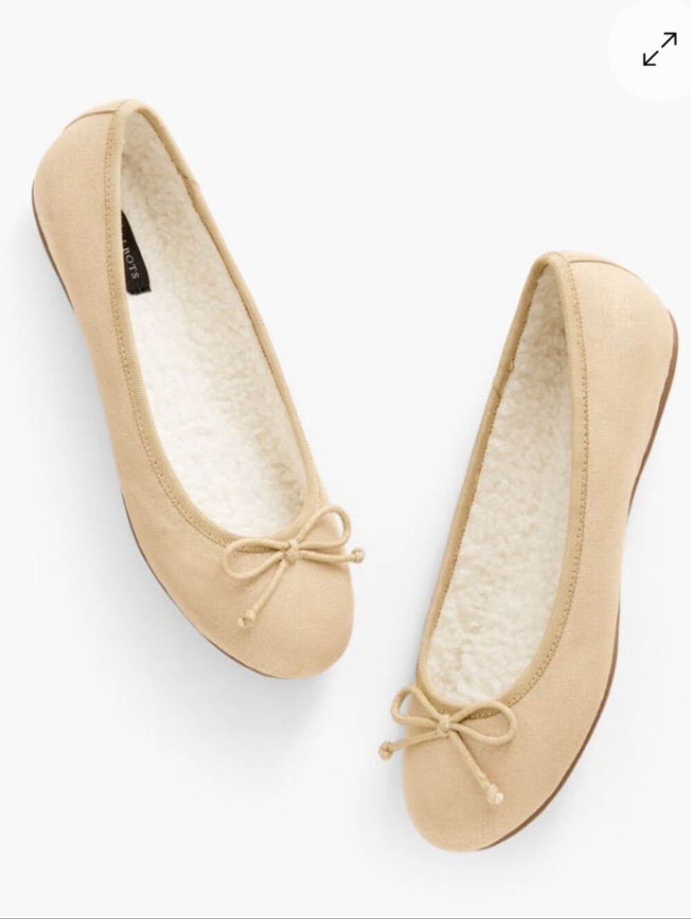 Talbots Sherpa Lined Ballet Flats Sz 7